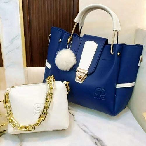 2-Piece Premium Synthetic Leather Bag Set