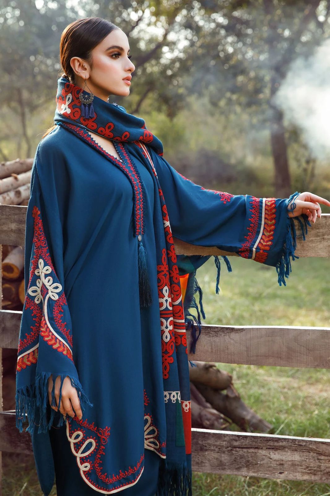 Maria B Dhank 3 Piece Embroidered Suit